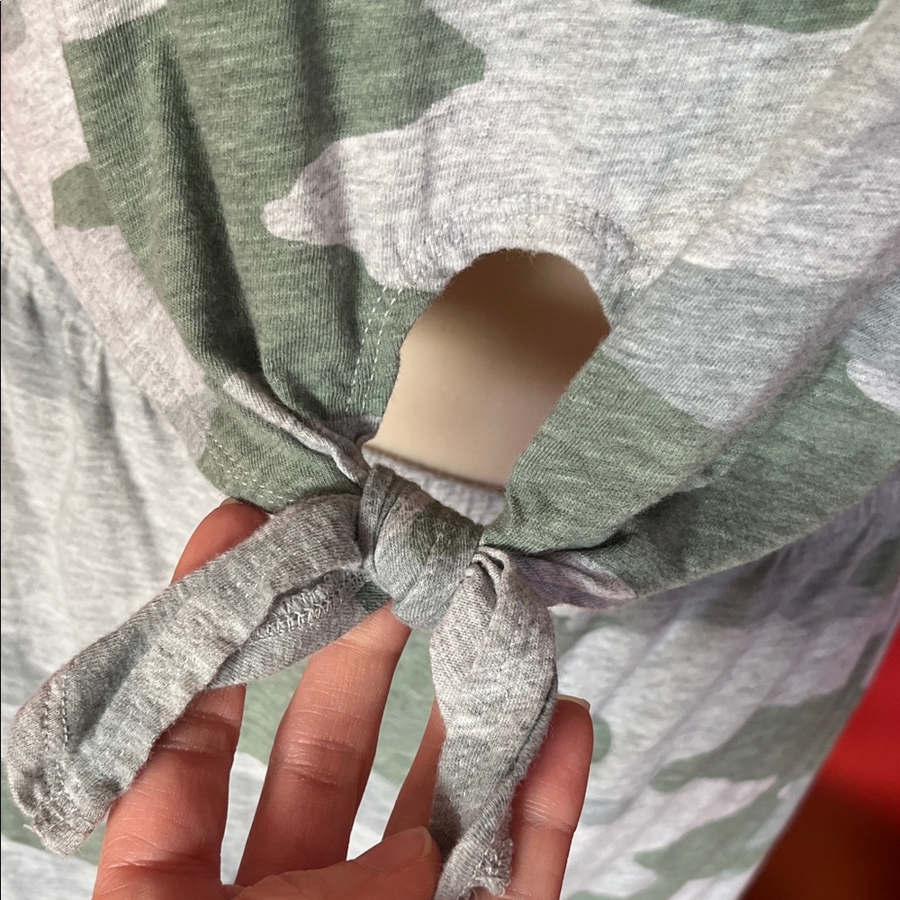 Like new Aerie Camo Tank Dress with Tie Front - Picture 4 of 15